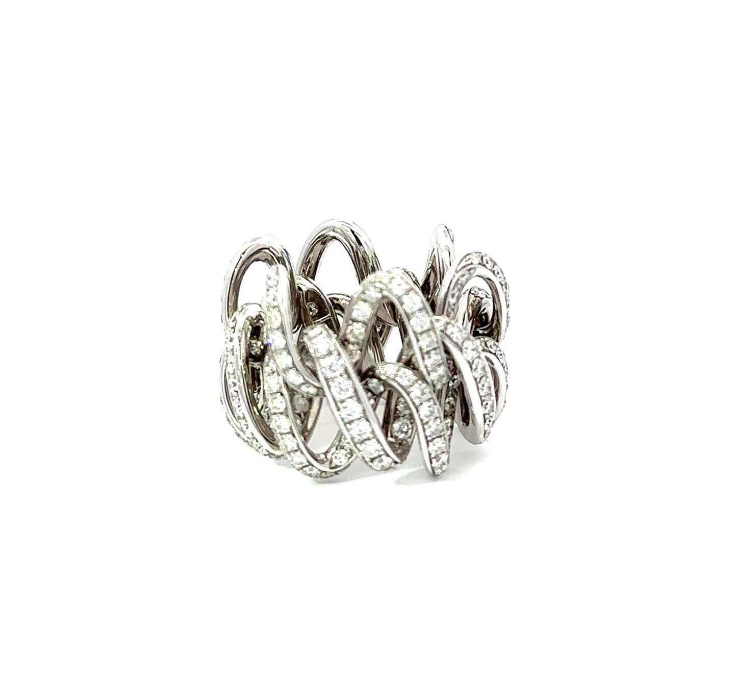 BRAIDED RING - WHITE GOLD