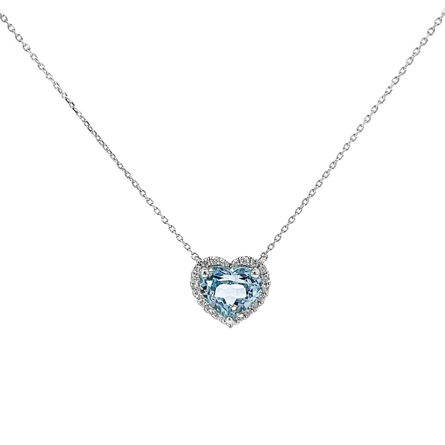 "BLUE TOPAZ HEART" Necklace