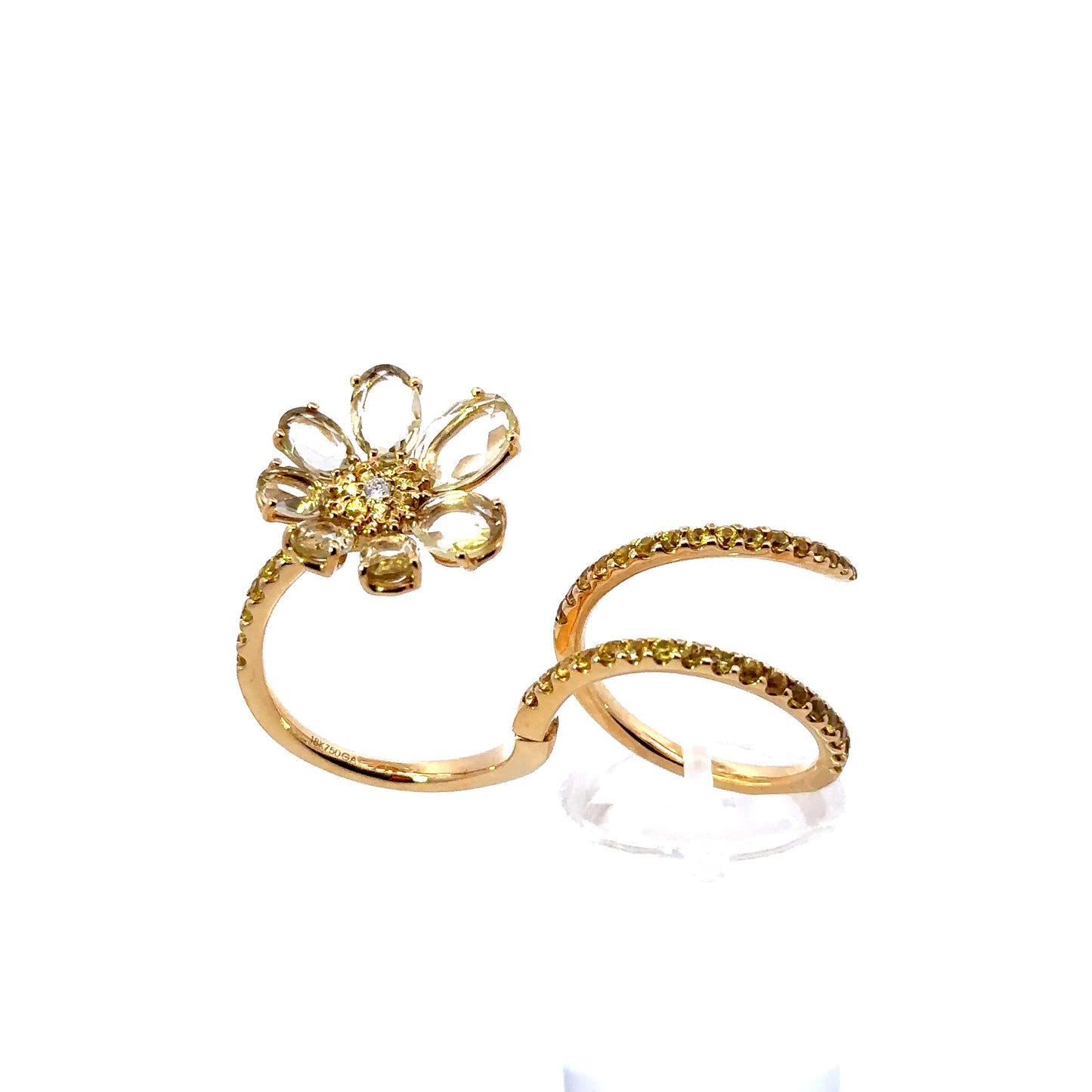 Anello "YELLOW FLOWER WAVE"