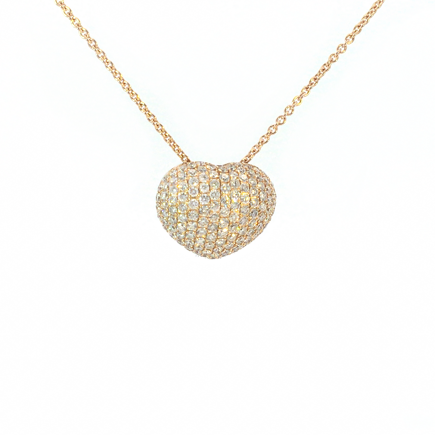 Large Necklace "DIAMOND HEART"