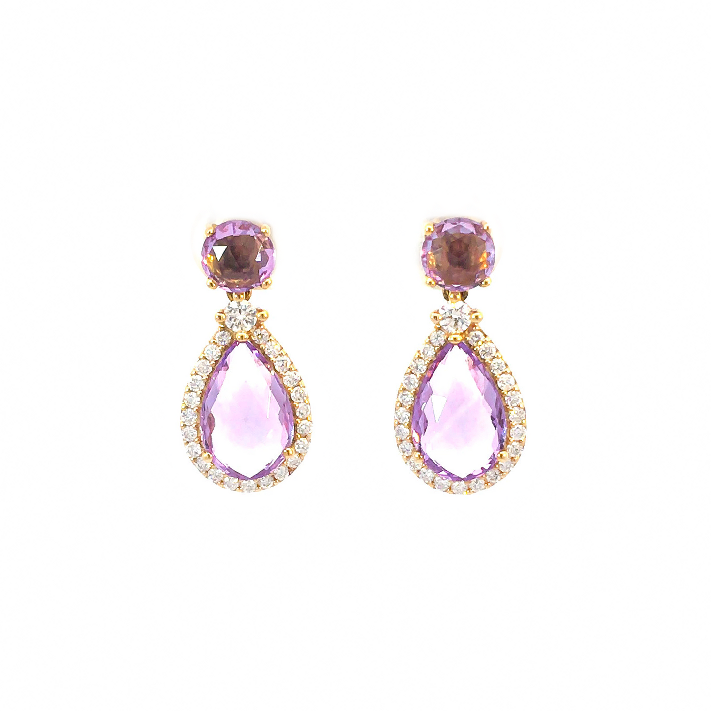 AMETHYST&DIAMONDS EARRINGS