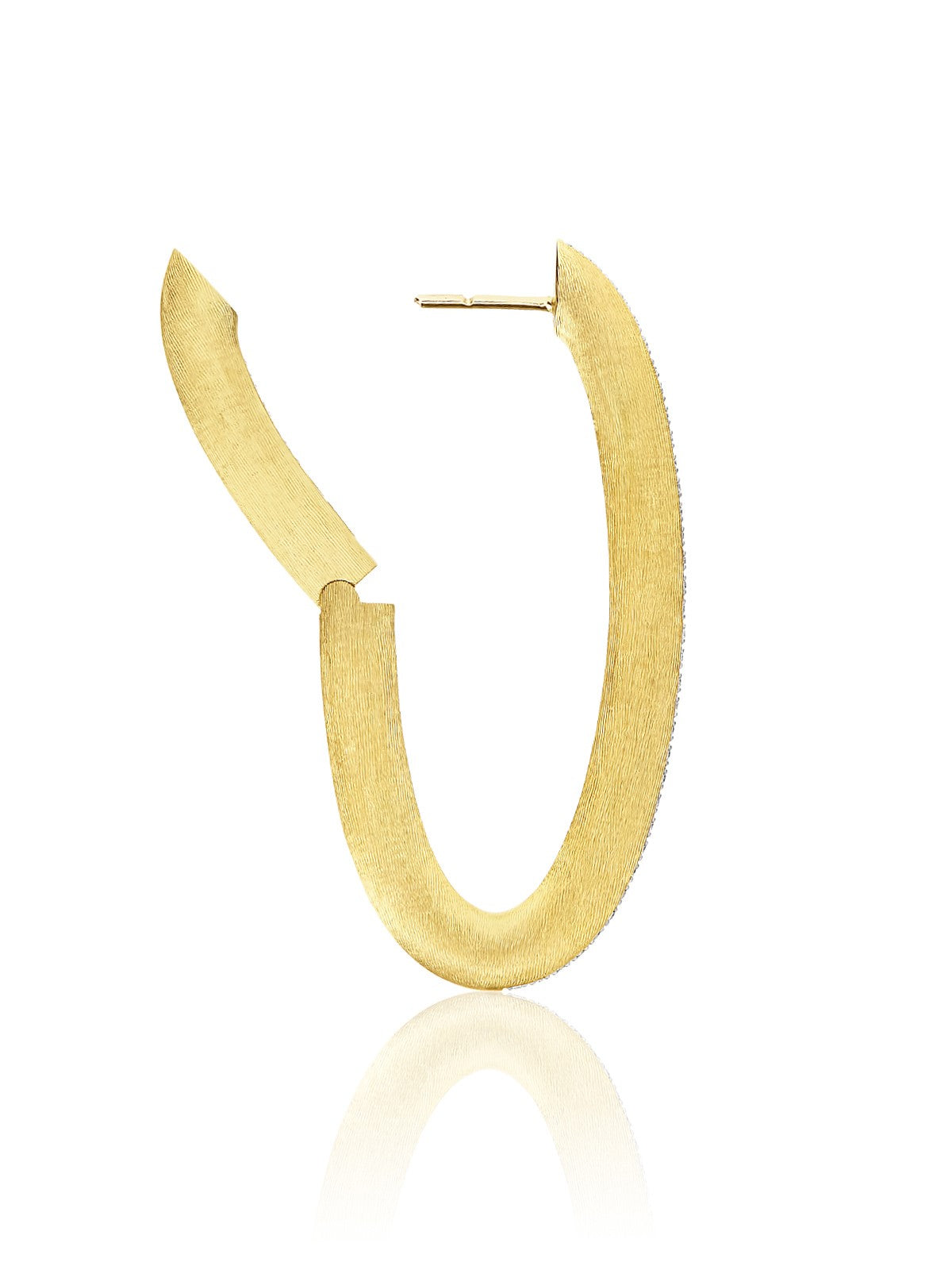 "LIBERA ICON" hoop earrings in gold and diamonds (large)