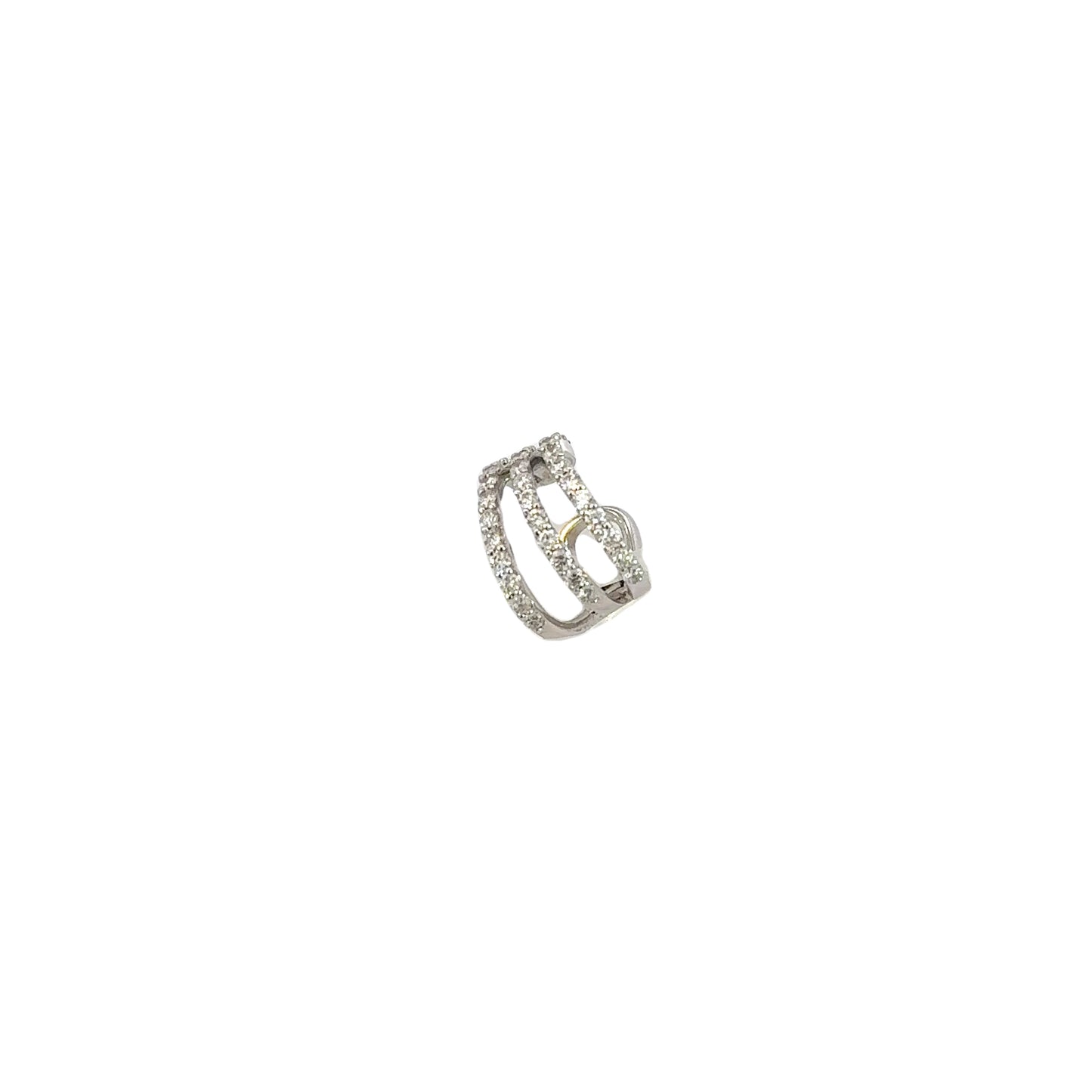 Earcuff "TRIPLE DIAMOND" in oro bianco