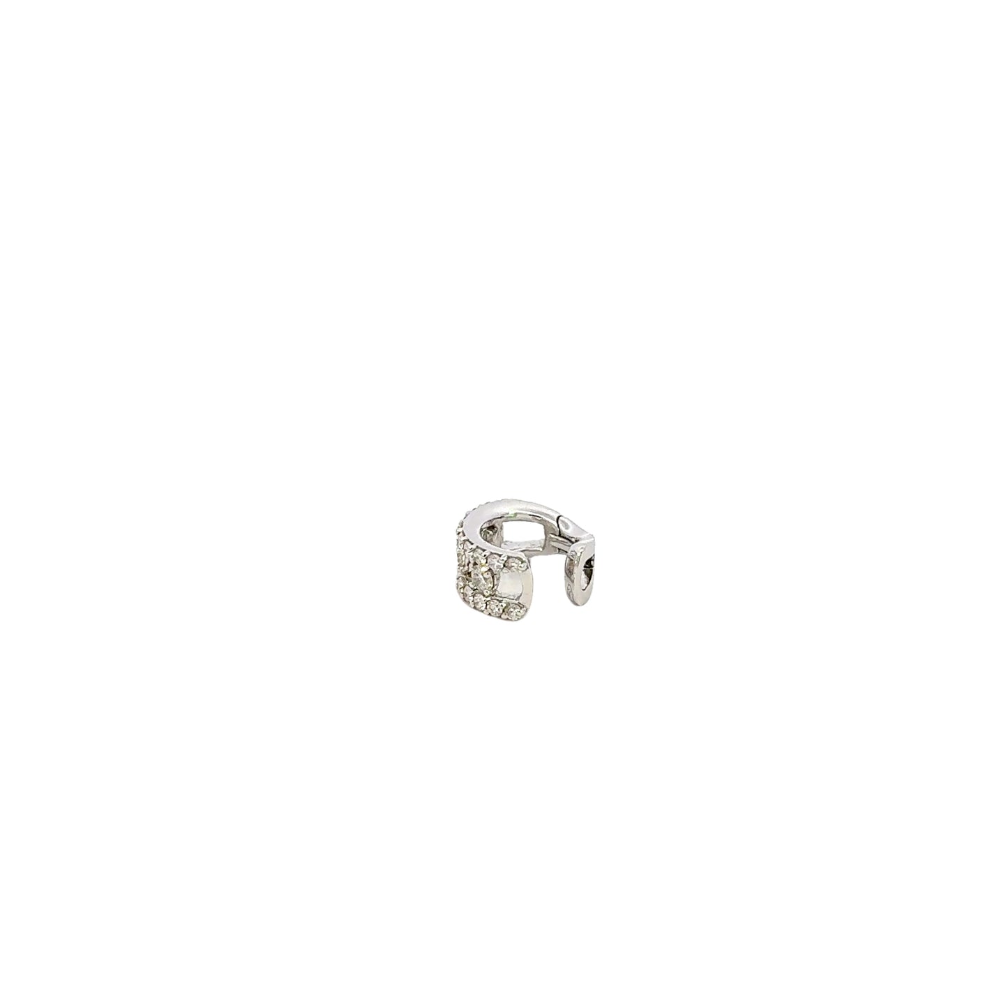 Earcuff "LUXE HALO" in oro bianco