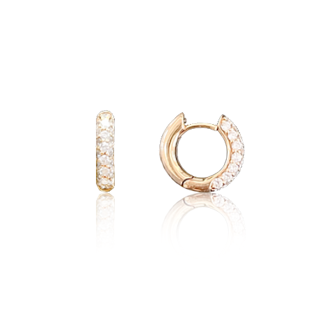 Orecchini a cerchio piccoli "DIAMOND LOOP"