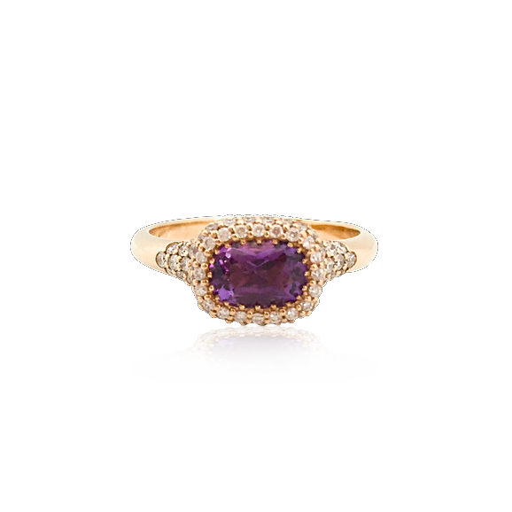 Ring "AMETHYST AND DIAMONDS"