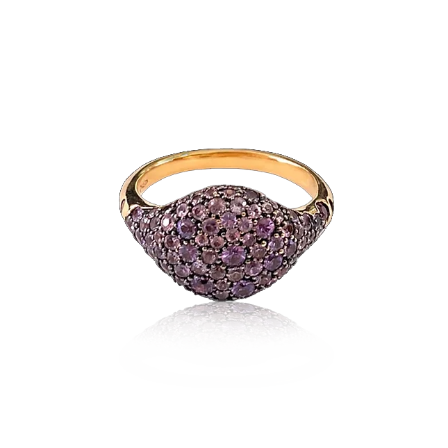 Anello "PINK ROUND CHEVALIER"