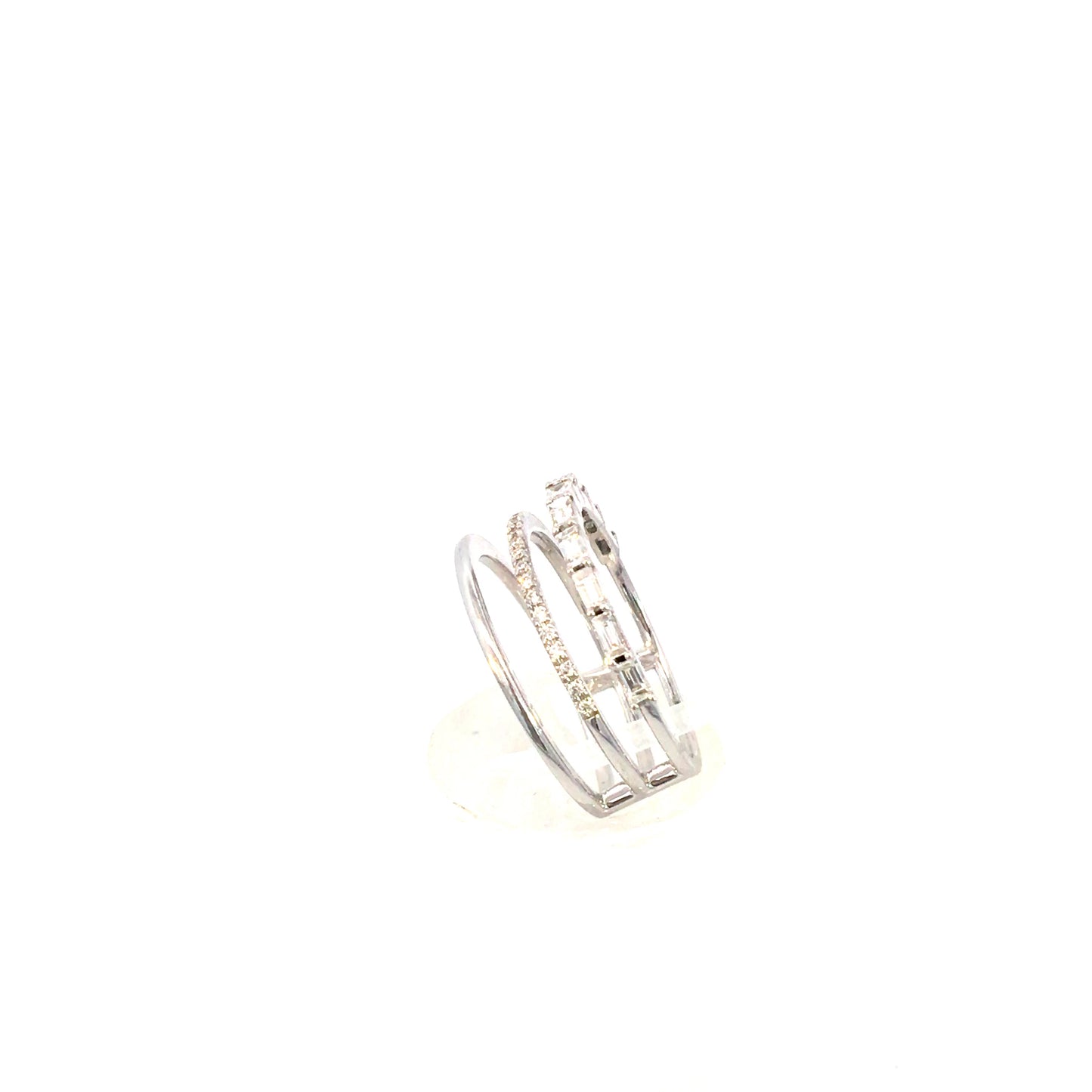Anello "DIAMOND STRIPES" in oro bianco