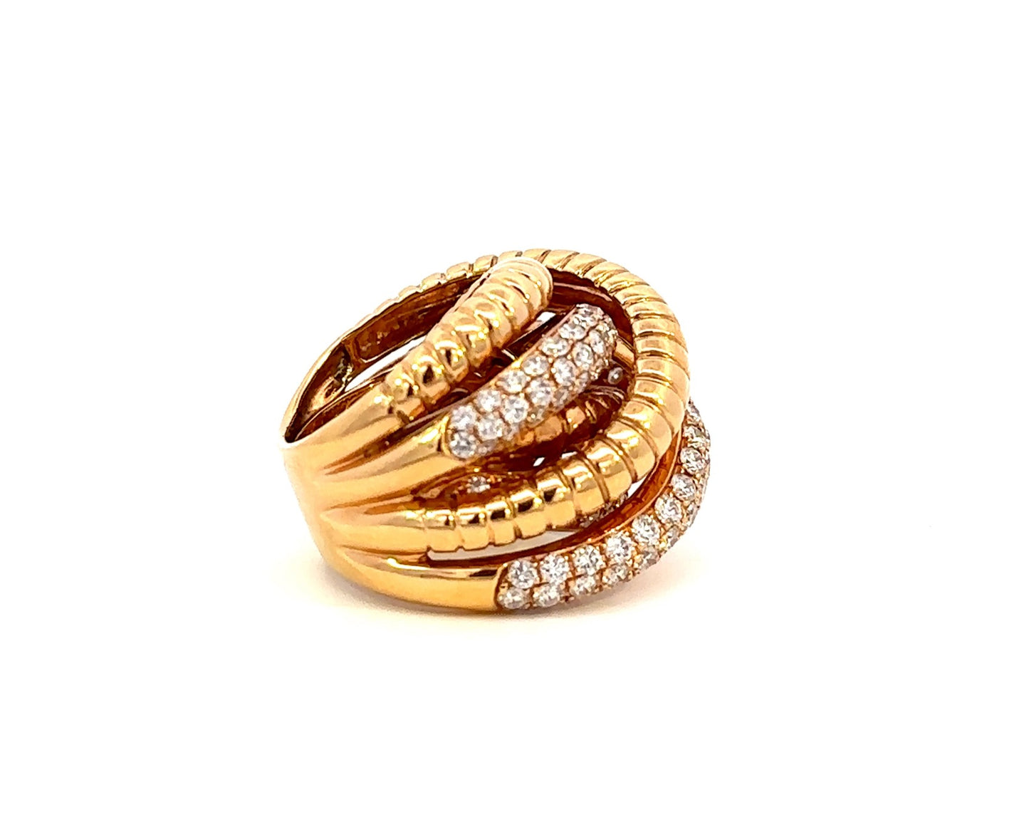 BRAIDED DIAMONDS RING