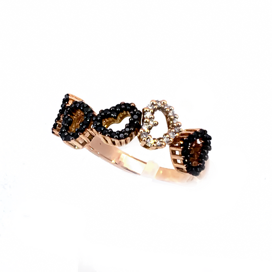 "DIAMOND HEARTS" ring
