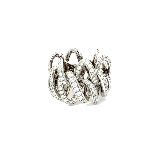 BRAIDED RING - WHITE GOLD