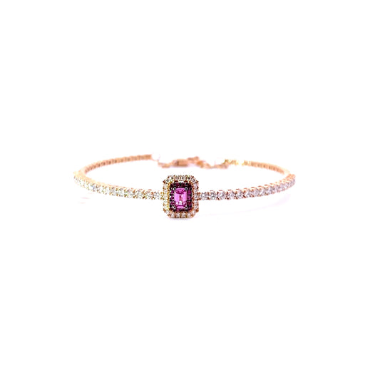 PINK SAPPHIRE&amp;DIAMONDS BRACELET