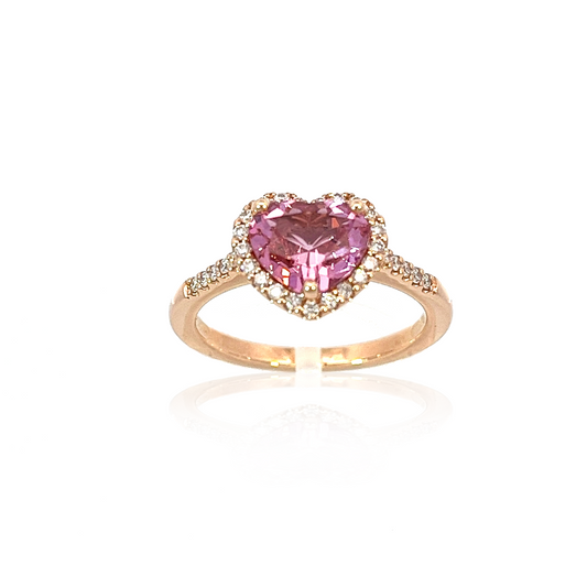 Anello "PINK TOPAZ HEART"