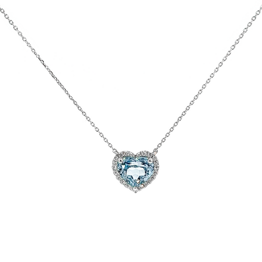 Collana "BLUE TOPAZ HEART"