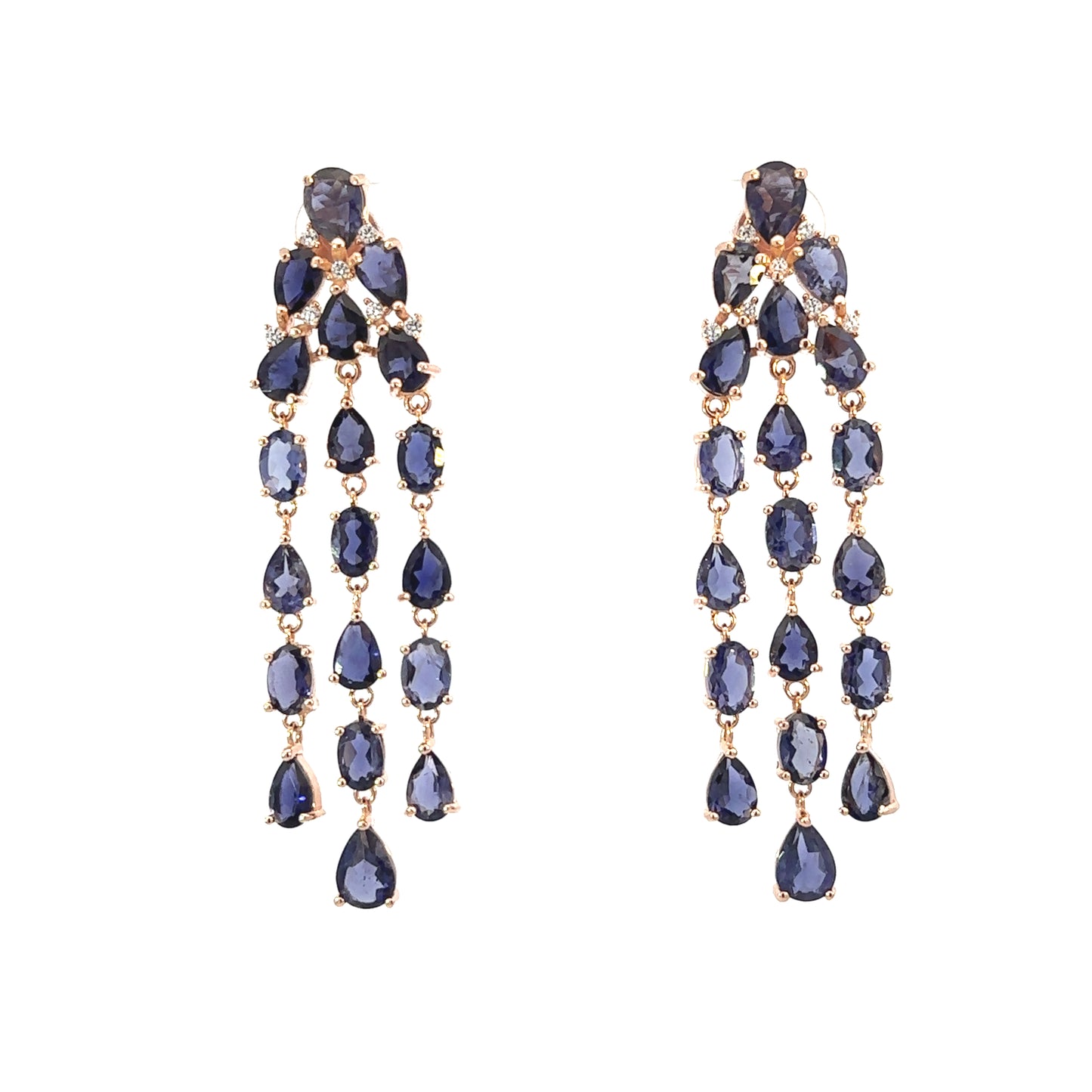 "TRIPLE PURPLE" earrings
