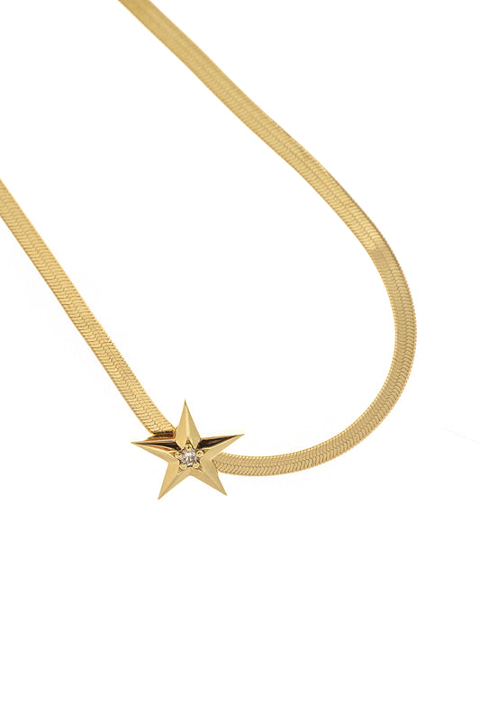 Collana choker "STELLA" in oro giallo