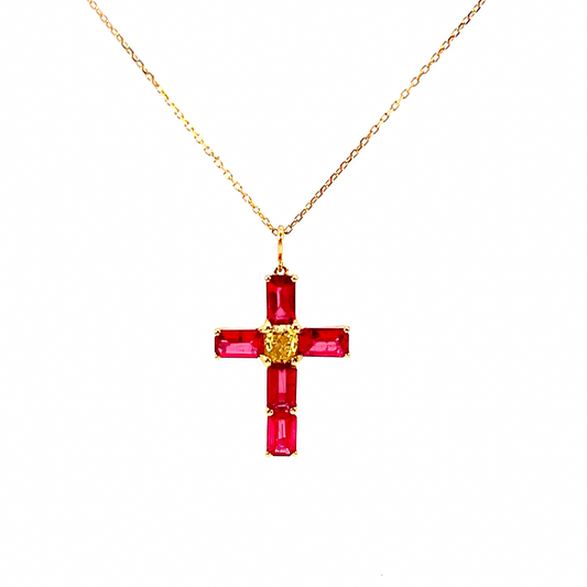 Collana "RUBY CROSS"