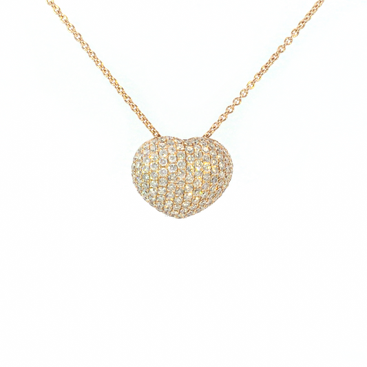 Large Necklace "DIAMOND HEART"