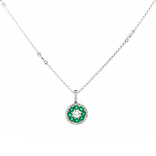 EMERALD FLOWER NECKLACE