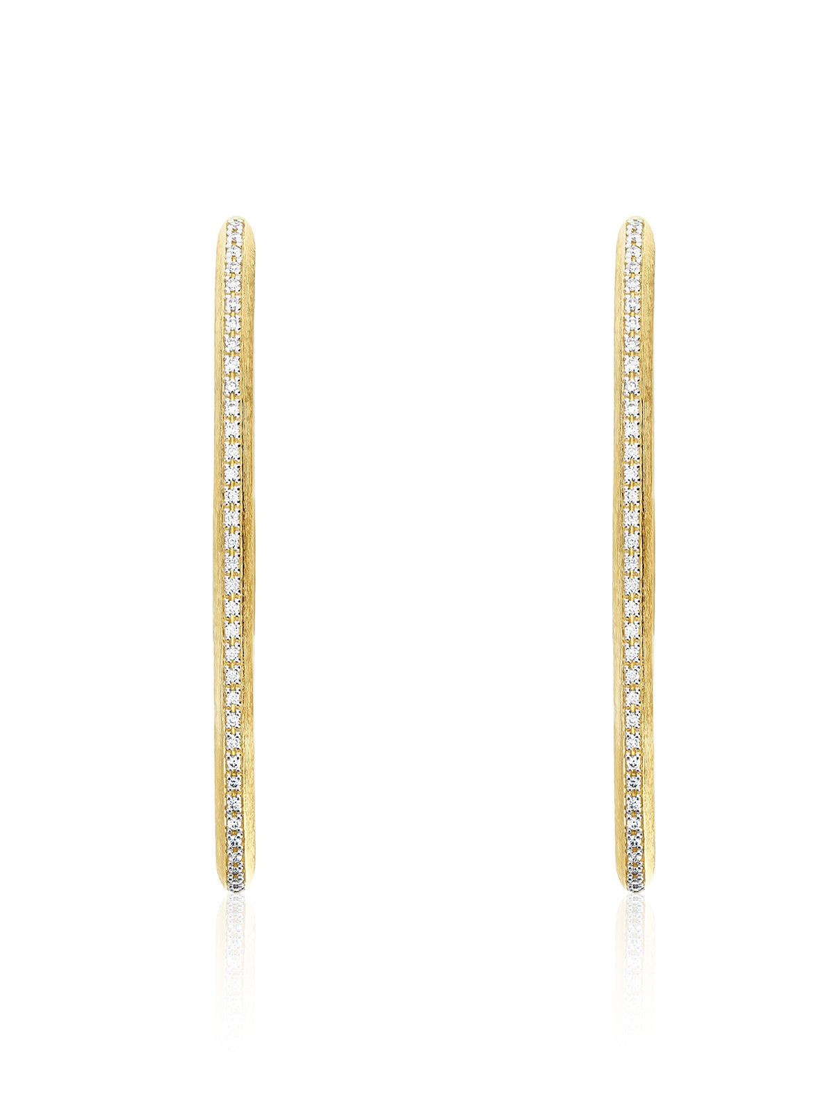 "LIBERA ICON" hoop earrings in gold and diamonds (large)