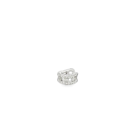 Earcuff "LUXE HALO" in oro bianco
