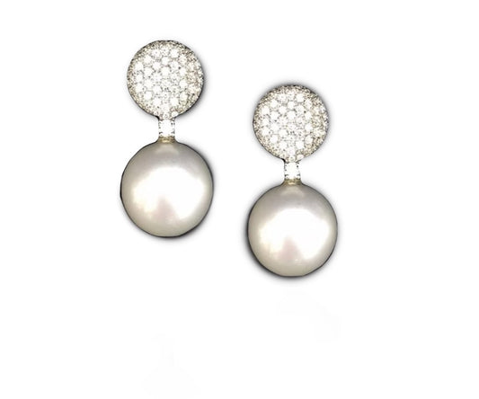 Orecchini "PEARL AND DIAMONDS"