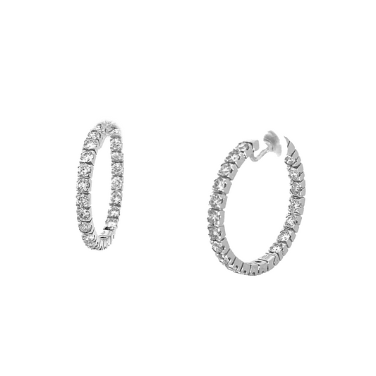 DOUBLE DIAMONDS HOOPS