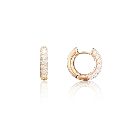 TINY DIAMONDS HOOPS