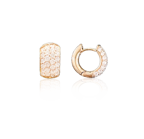 SMALL DIAMONDS HOOPS EARRINGS