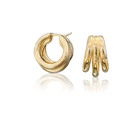 TRIPLE HOOPS EARRINGS