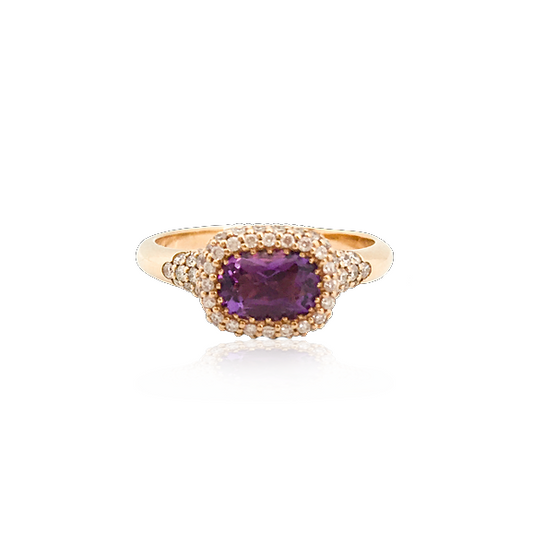 Ring "AMETHYST AND DIAMONDS"
