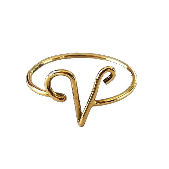 Letter "V" Ring