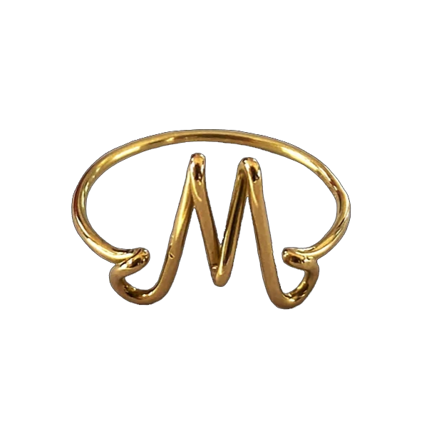 Letter "M" Ring