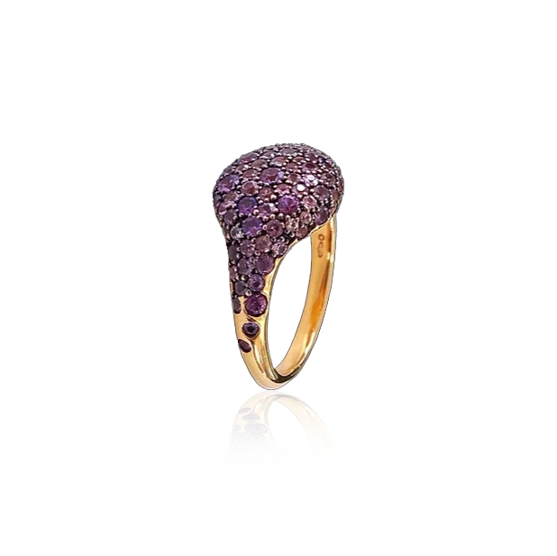 Anello "PINK ROUND CHEVALIER"