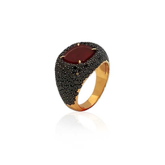 SQUARE CHEVALIER RING