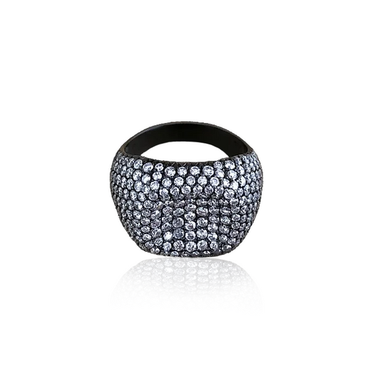 SQUARE CHEVALIER RING - White DM