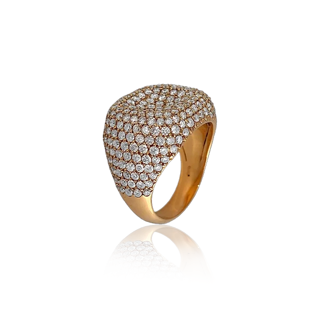 Anello "WHITE SQUARE CHEVALIER"