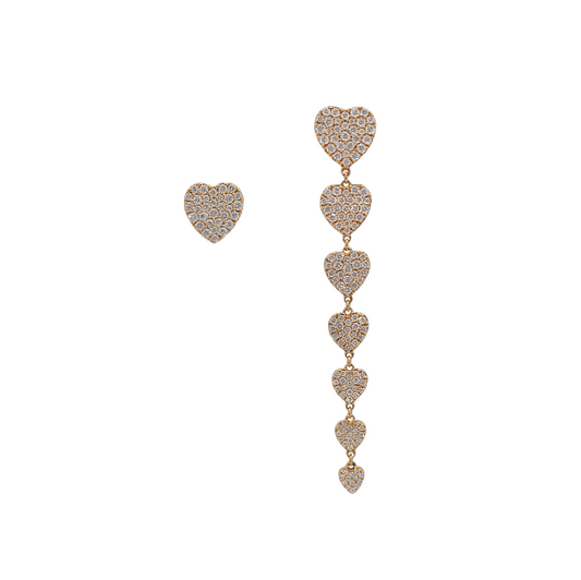 "HEART ASYMMETRIC" earrings