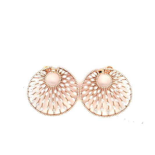 "PAVONE" earrings in rose gold and white gold