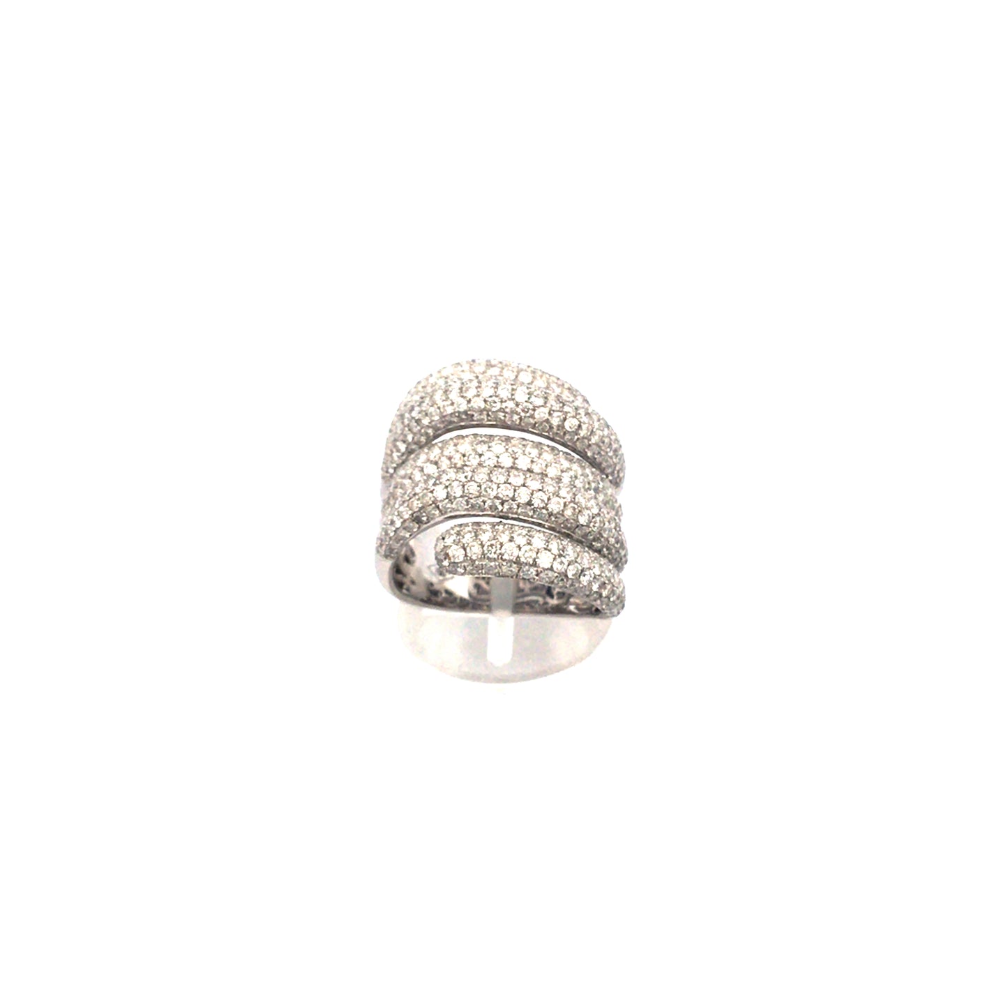 "DIAMOND WAVES" ring