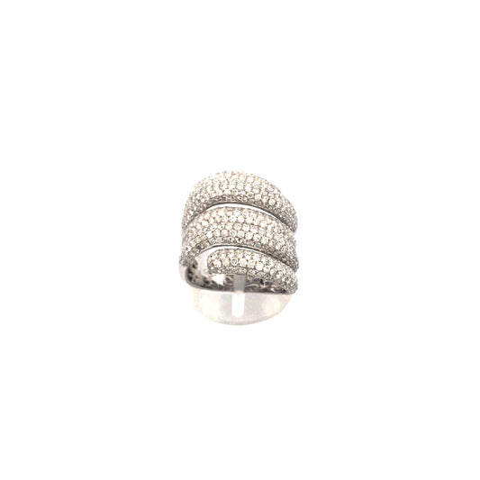 "DIAMOND WAVES" ring
