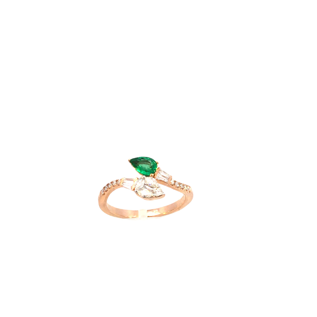 Anello "GREEN DROP" in oro