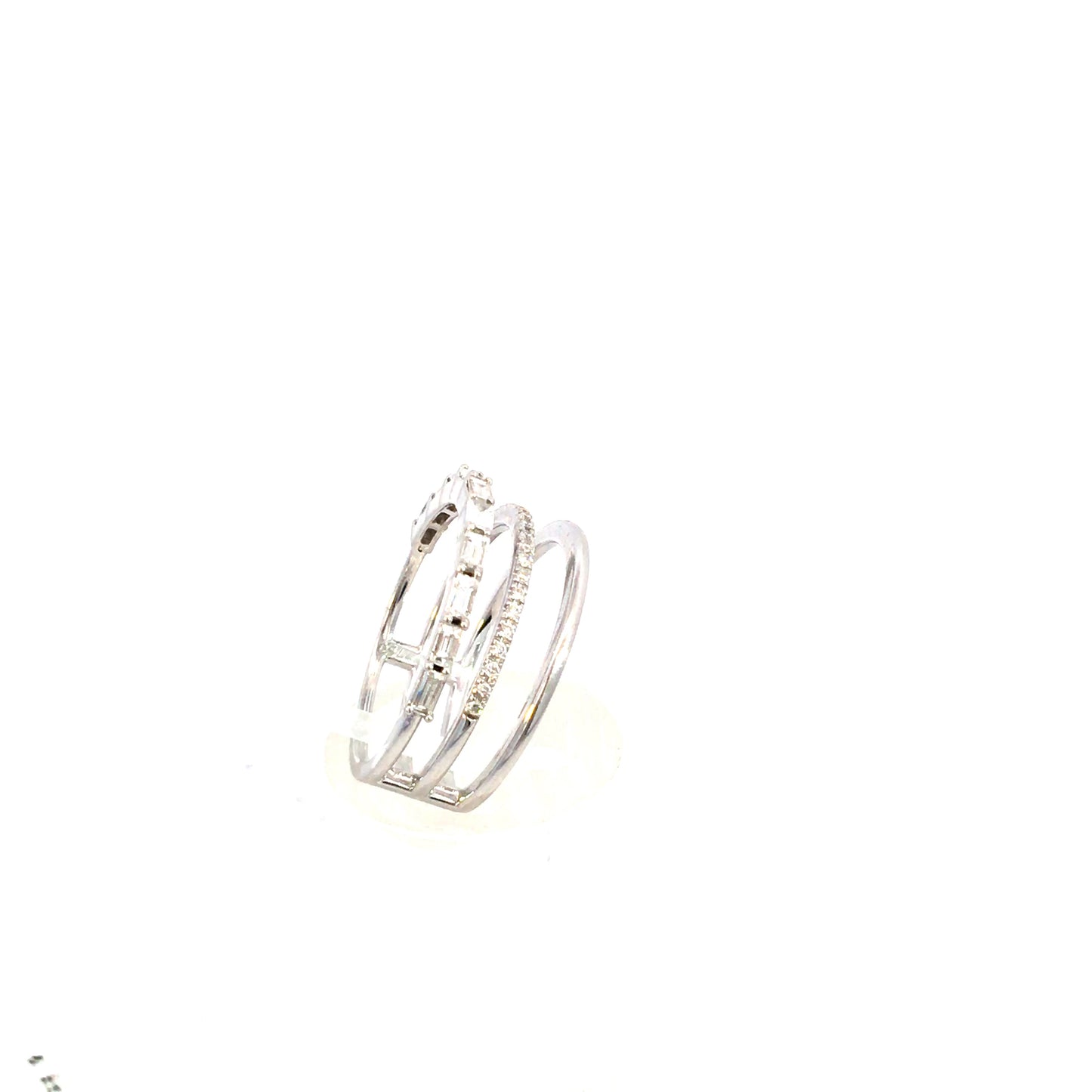 Anello "DIAMOND STRIPES" in oro bianco