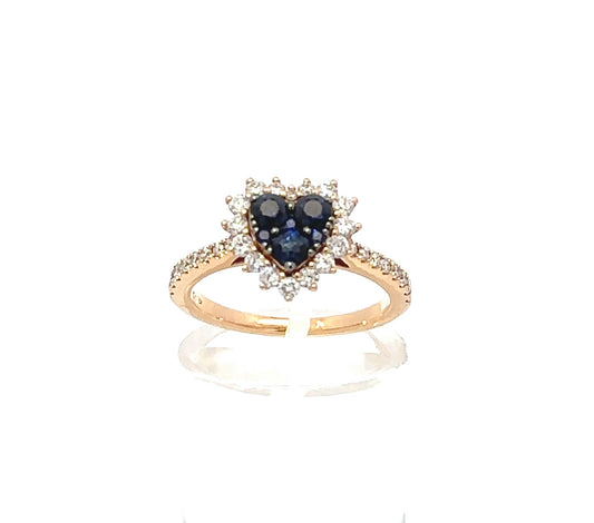 "BLUE HEART" ring