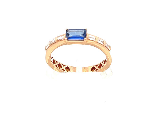 Anello "BLUE BAGUETTE"