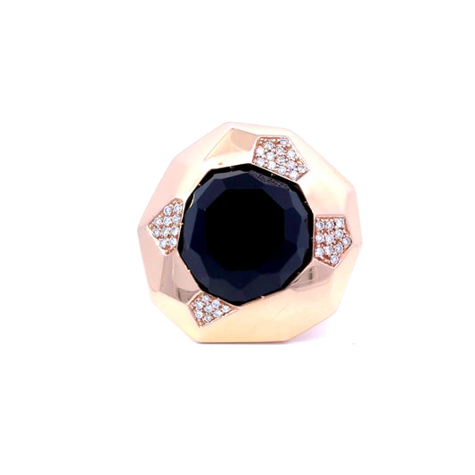 GEOMETRIC ONYX RING