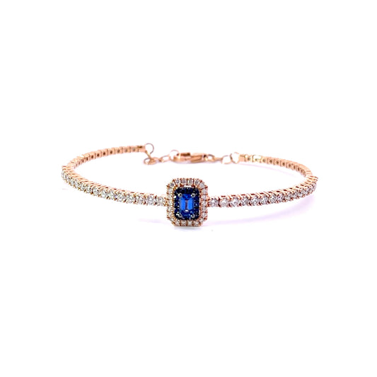 BLUE SAPPHIRE&amp;DIAMONDS BRACELET