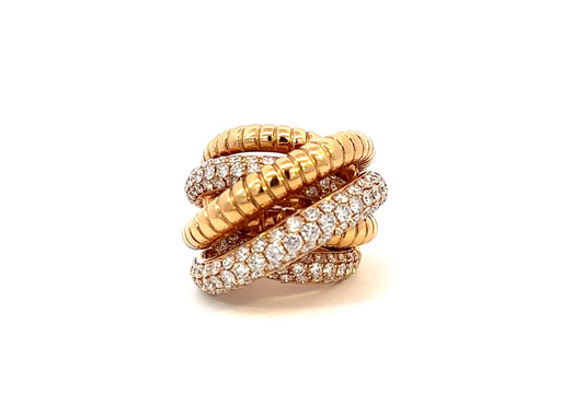 BRAIDED DIAMONDS RING