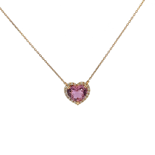 Collana "PINK TOPAZ HEART"