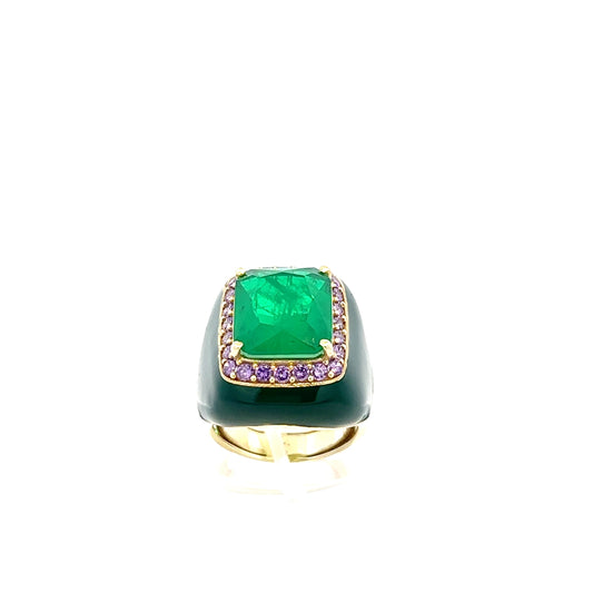 Anello "GREEN & PURPLE"